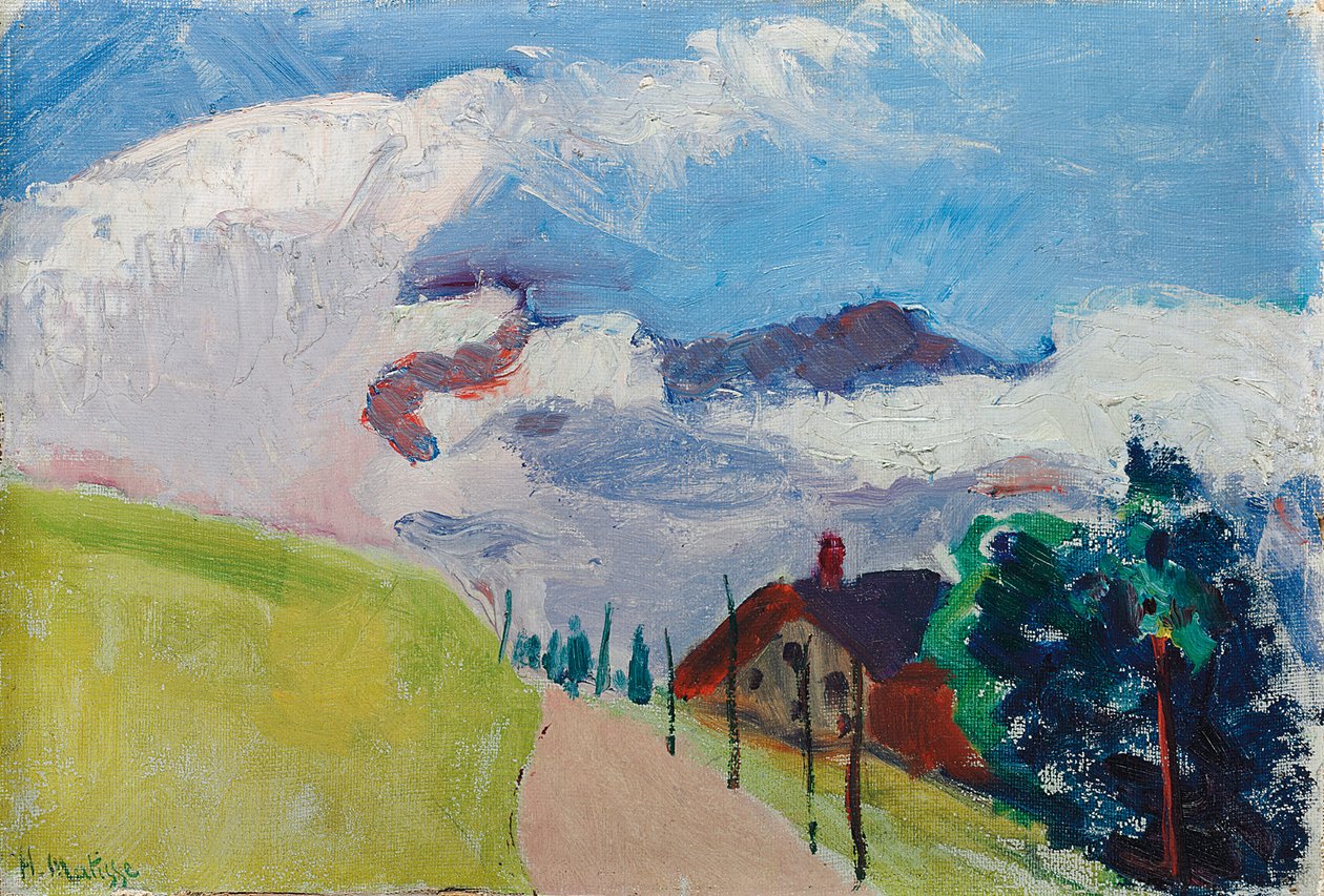 Zwitsers landschap (Route van Chezieres naar Villars) door Henri Matisse