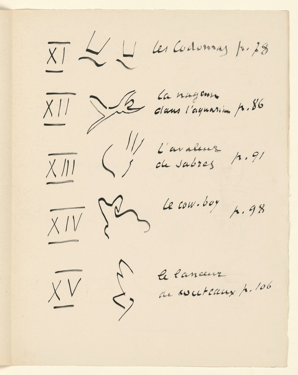Afbeeldingstabel 3. Uit “Jazz”. P. 151 door Henri Matisse