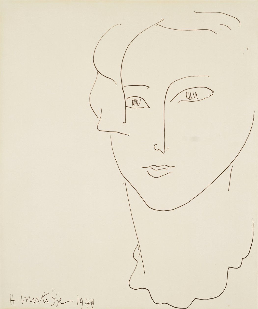 Hoofd vrouw door Henri Matisse