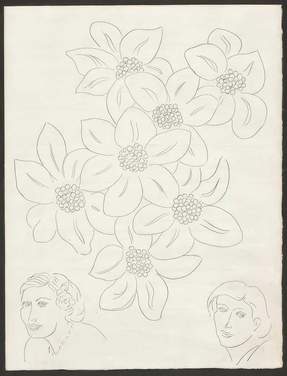 De bloemen, plaat zes uit Poesies de Mallarmé door Henri Matisse