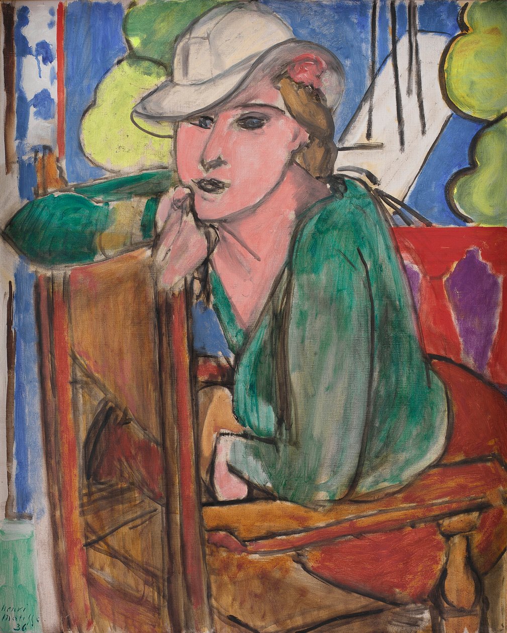 De groene blouse door Henri Matisse