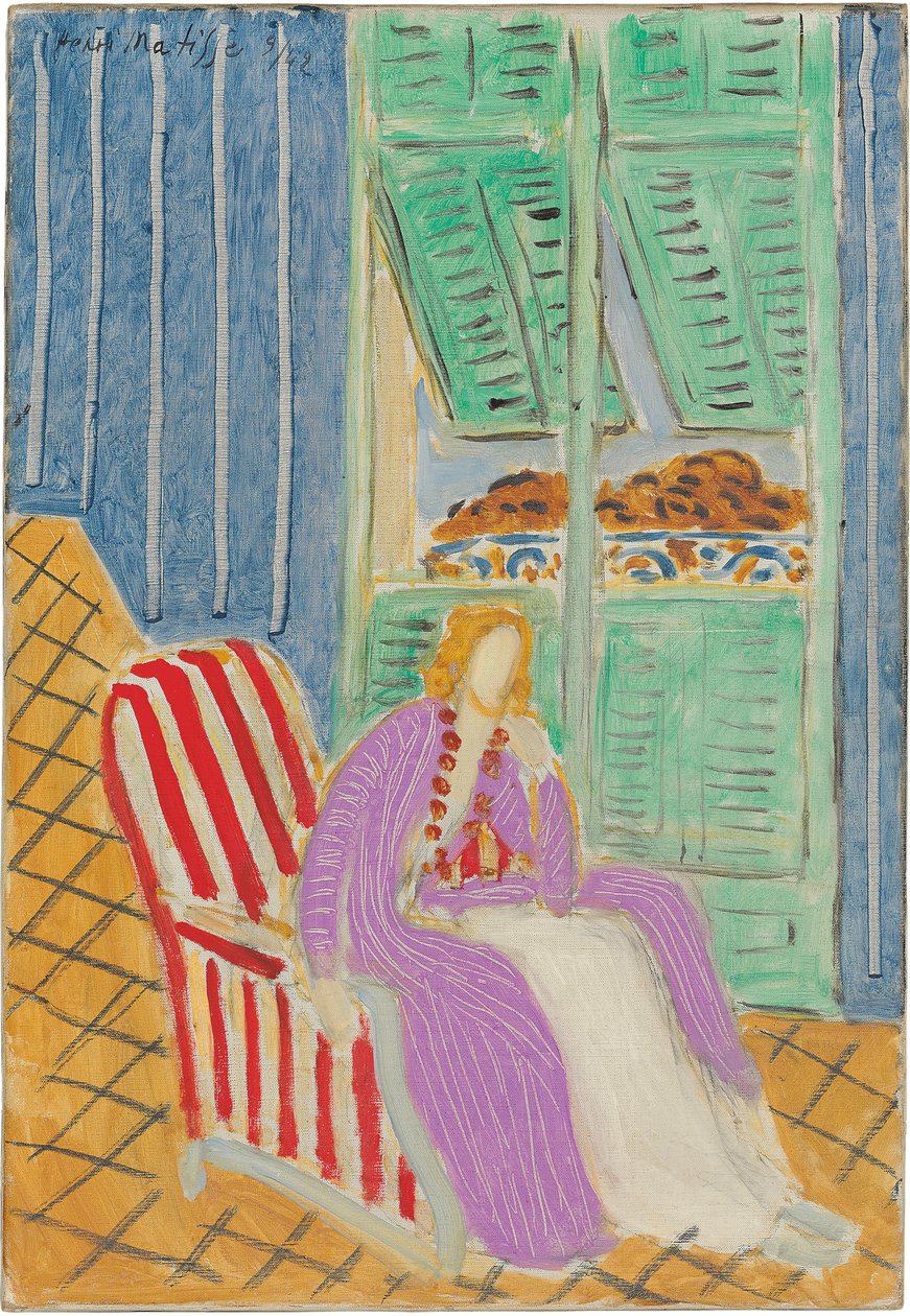 De paarse jurk door Henri Matisse