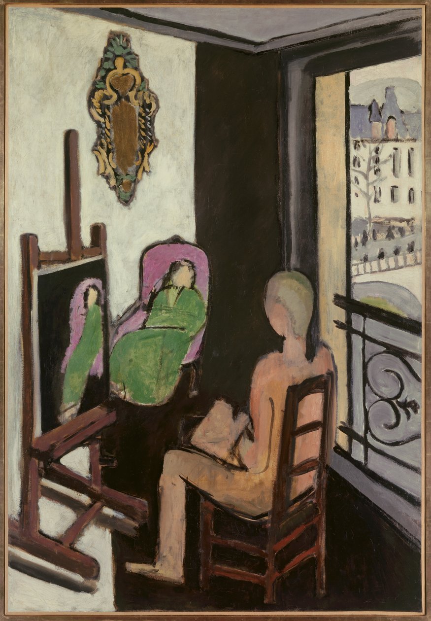 De schilder in zijn atelier 1916 (olieverf op doek) door Henri Matisse