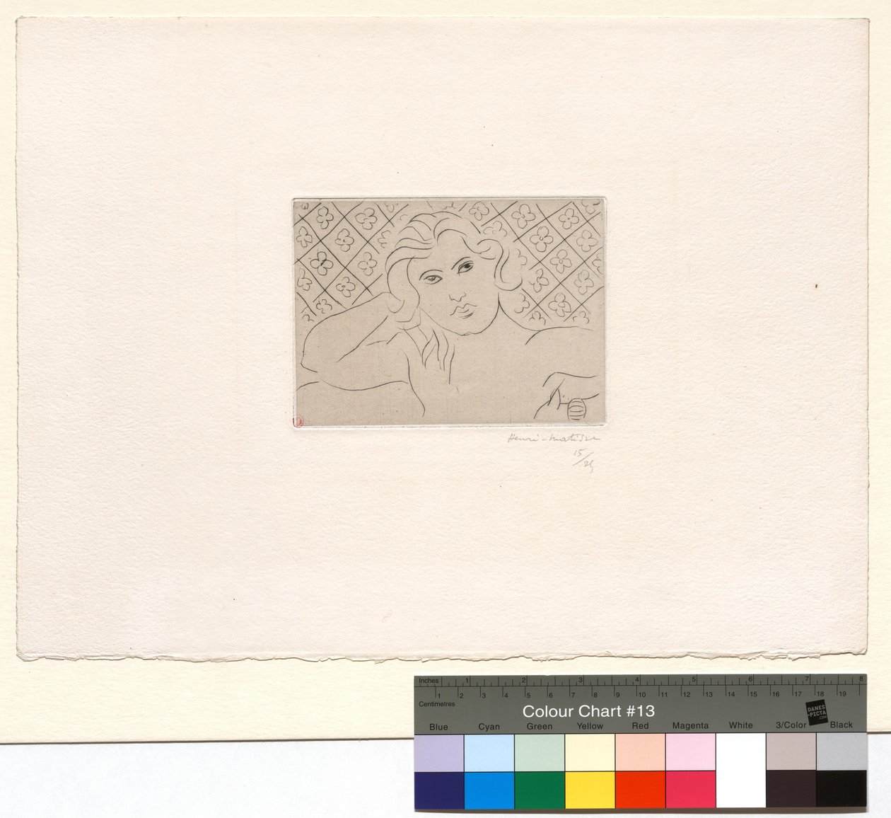 Bovenstuk, achtergrond met bloemenmotief door Henri Matisse