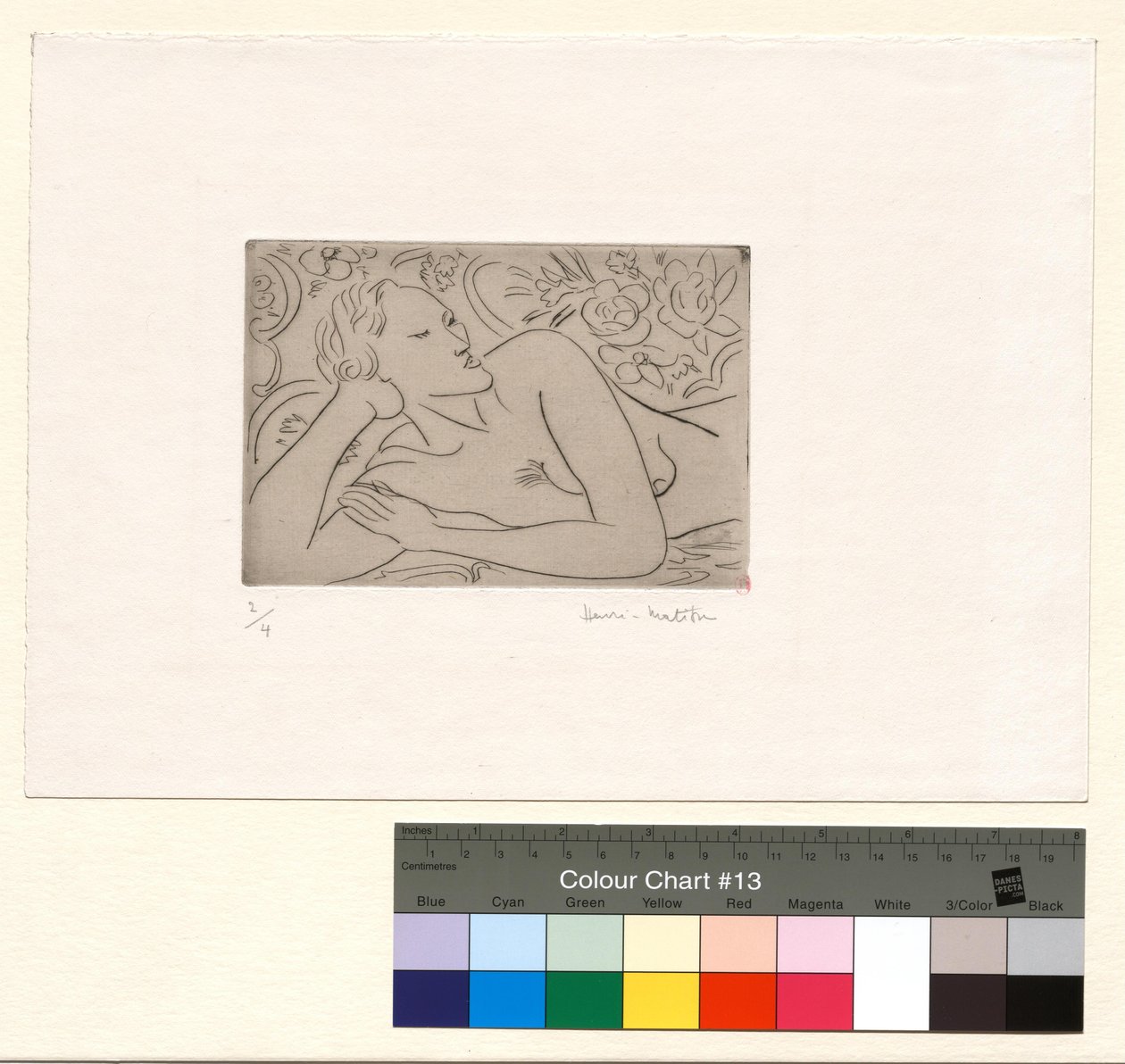Tors, bloemrijke achtergrond door Henri Matisse