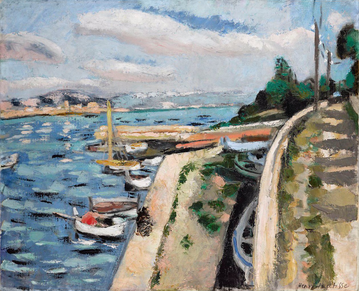 Gezicht op Antibes, c.1925 (olieverf op doek) door Henri Matisse