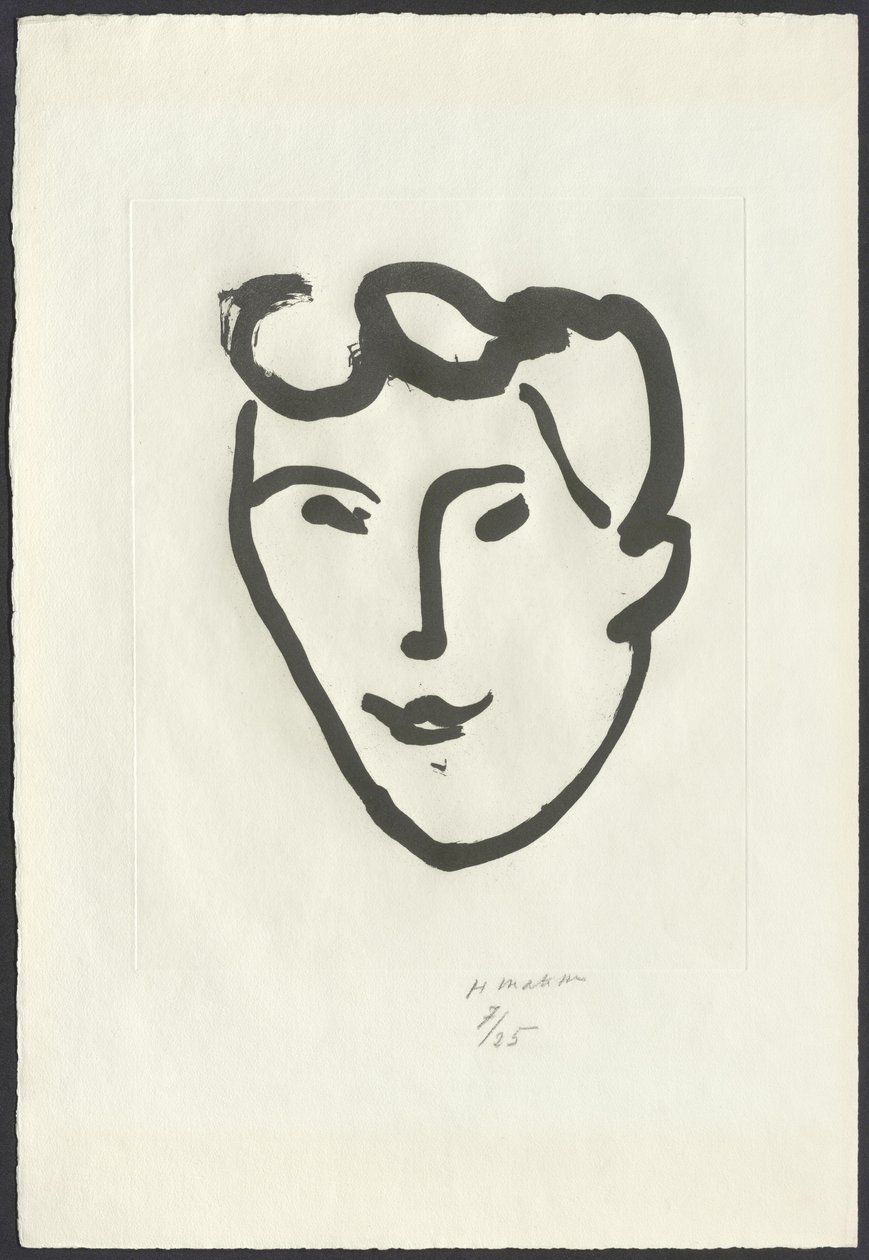 Vrouwengezicht [Masker met rollen] door Henri Matisse