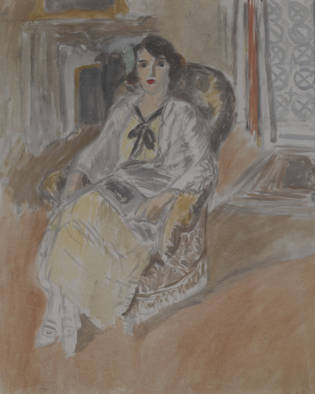 Vrouw in een leunstoel, c.1922 (olieverf op doek) door Henri Matisse
