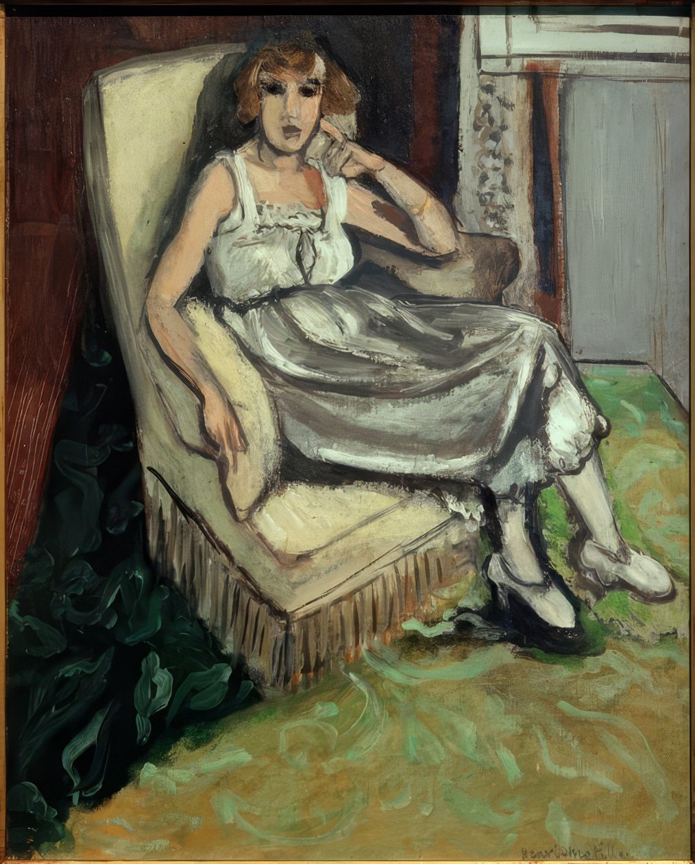 Vrouw in een leunstoel door Henri Matisse