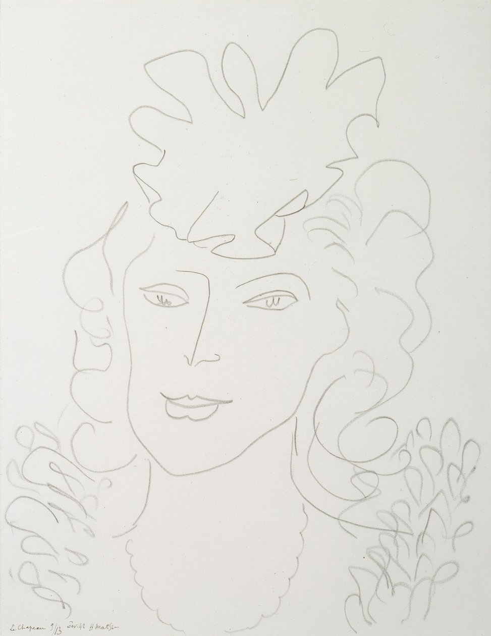 Vrouw met hoed door Henri Matisse