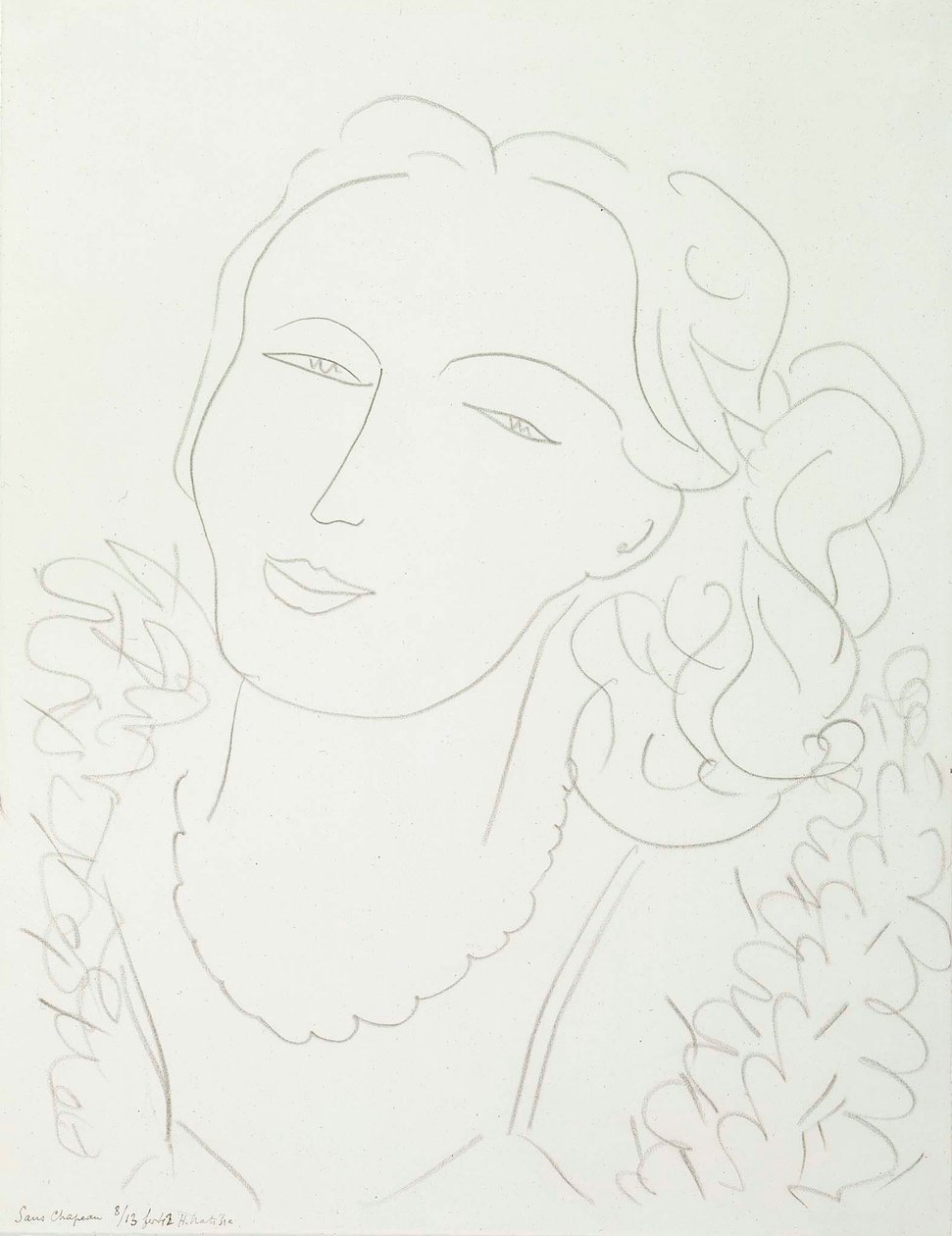 Vrouw zonder hoed door Henri Matisse