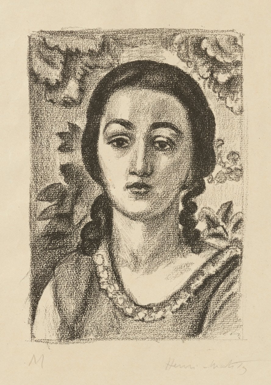 Jonge vrouw met bruine krullen door Henri Matisse