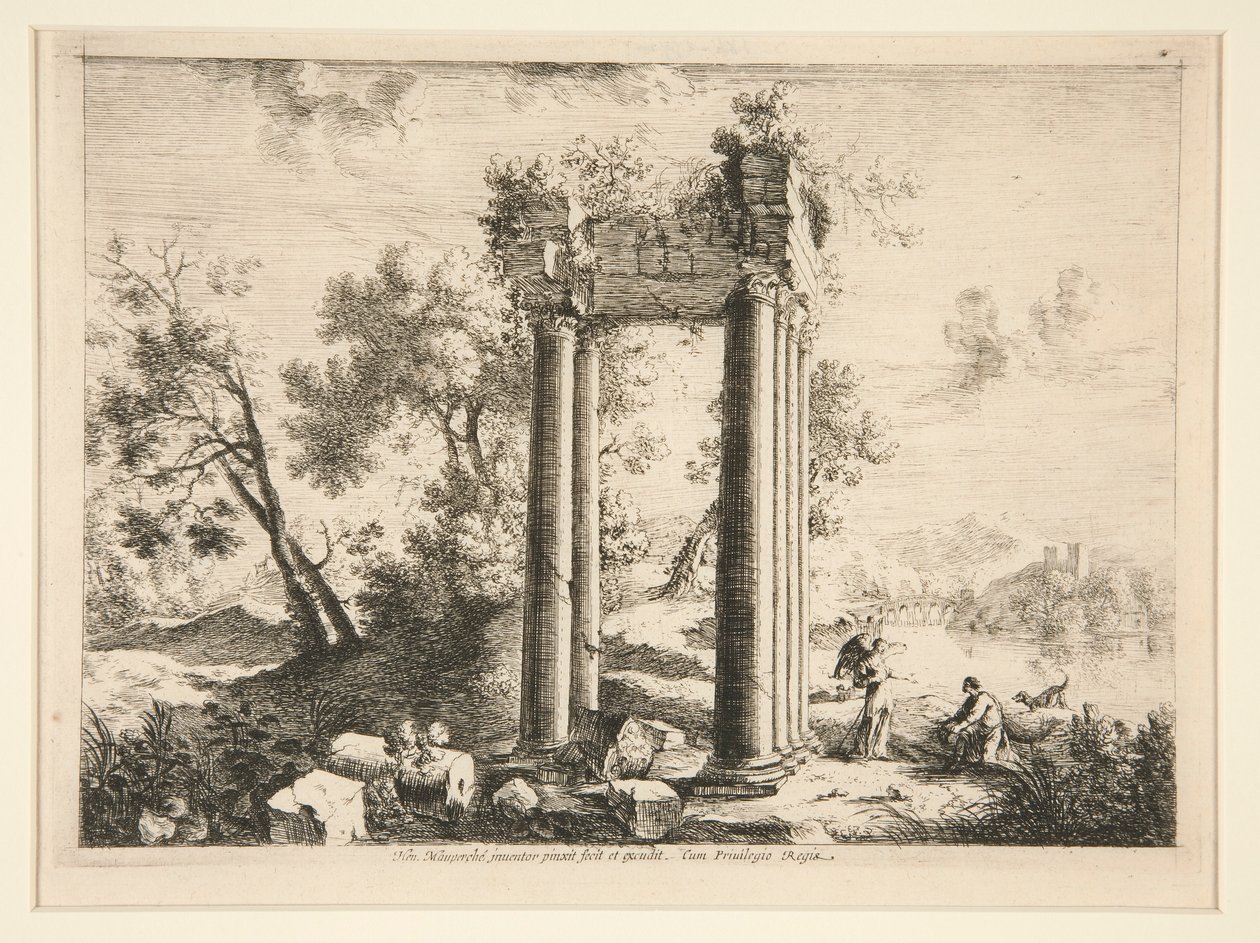 Landschap met Tobias en de Engel door Henri Mauperche