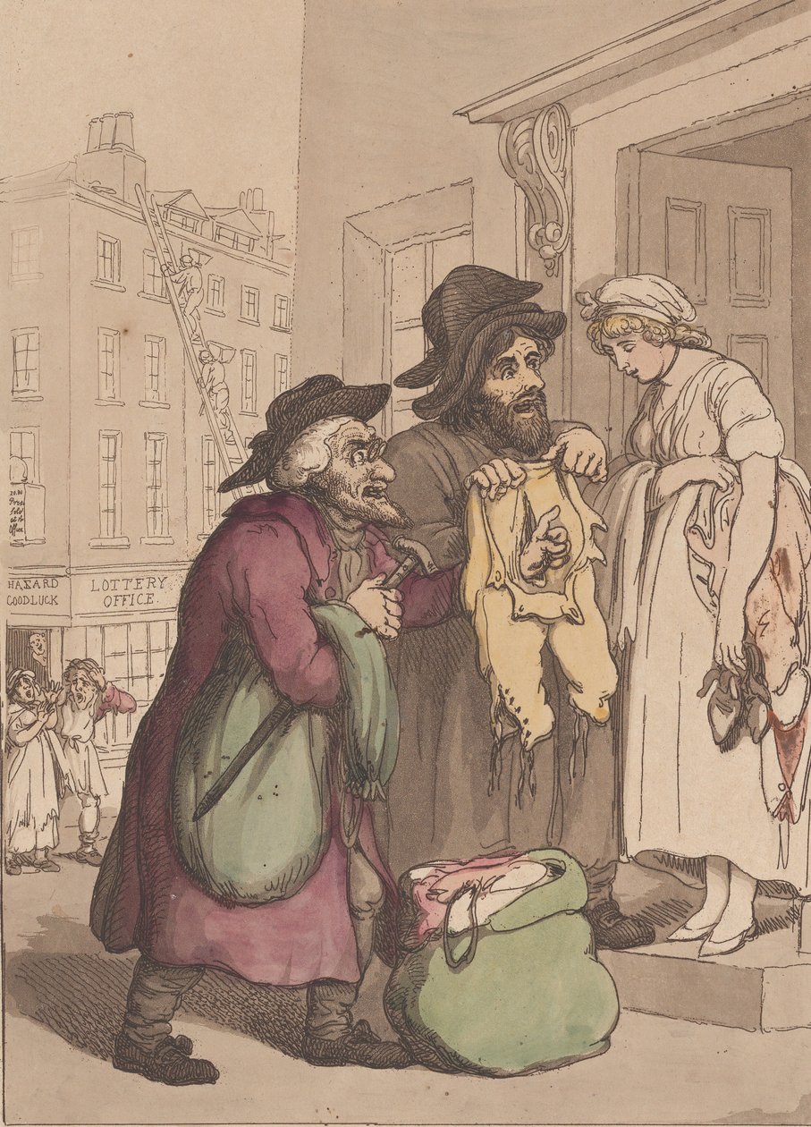 Kreten van Londen, nr. 7, Oude Kleren, 4 mei 1799 door Henri Merke