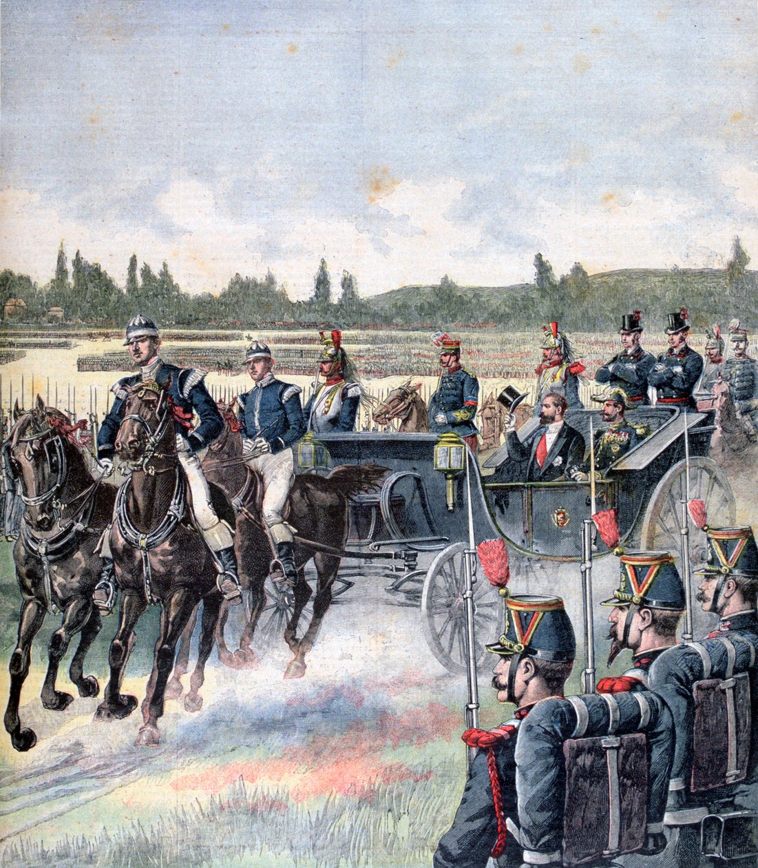 Aankomst van de president van de republiek, militaire parade, 14 juli 1891 door Henri Meyer