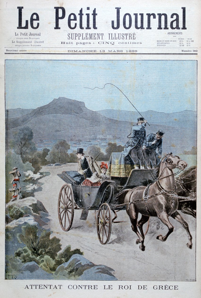 Poging tot aanslag op de koning van Griekenland, 1898 door Henri Meyer