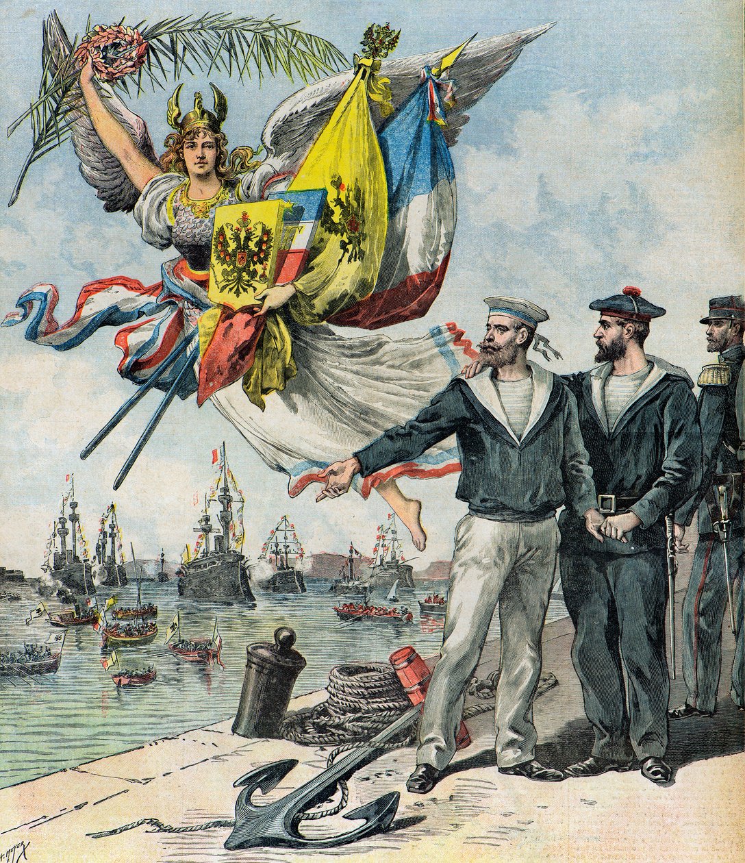 Entente Fraternelle tussen Rusland en Frankrijk door Henri Meyer