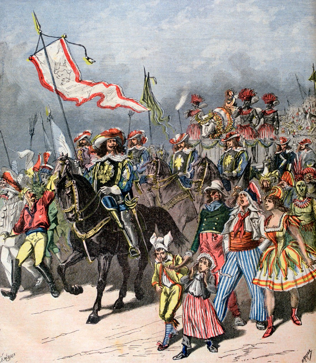 Frans carnaval van de vetgemeste os, in vroegere tijden, 1891 door Henri Meyer