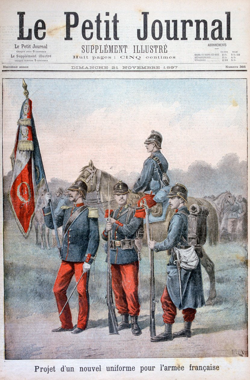 Voorgestelde nieuwe uniformen van het Franse leger door Henri Meyer
