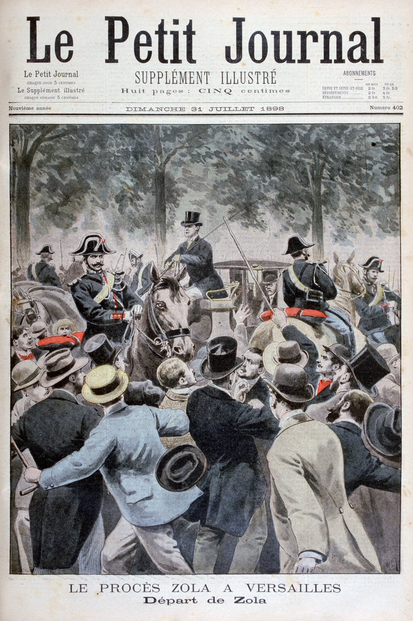 Het vertrek van Émile Zola uit Versailles, 1898 door Henri Meyer