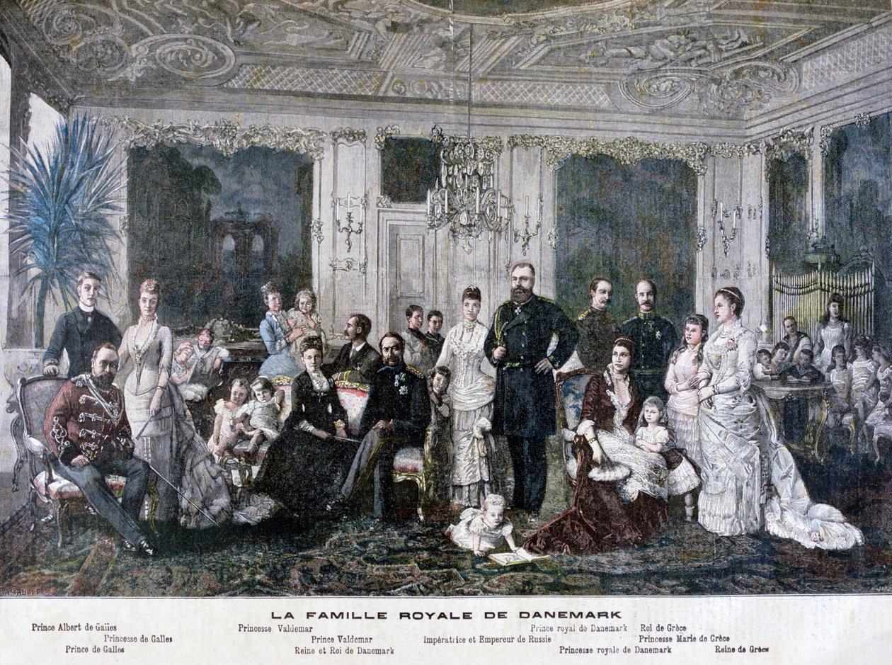 De koninklijke familie van Denemarken, 1891 door Henri Meyer