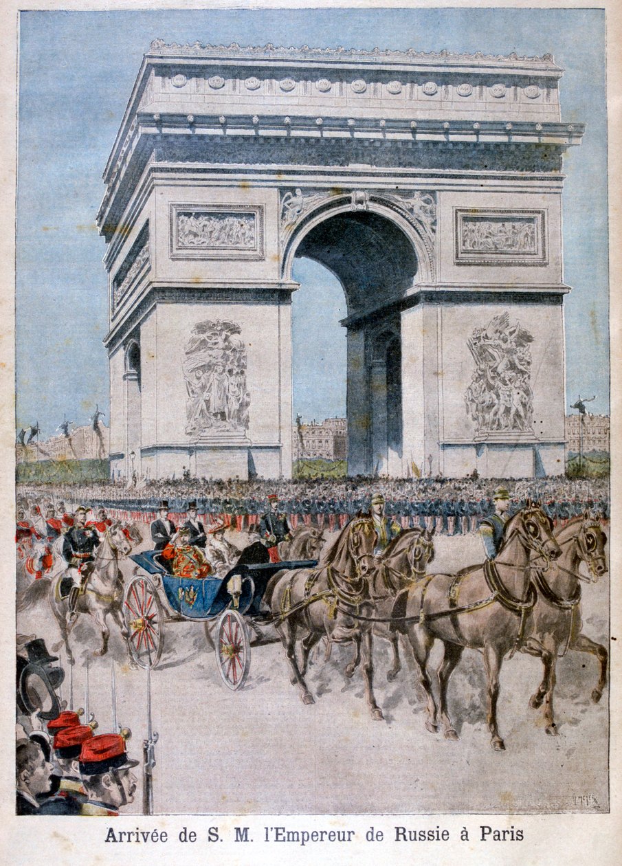 Tsaar Nicolaas II arriveert in Parijs, 1896 door Henri Meyer