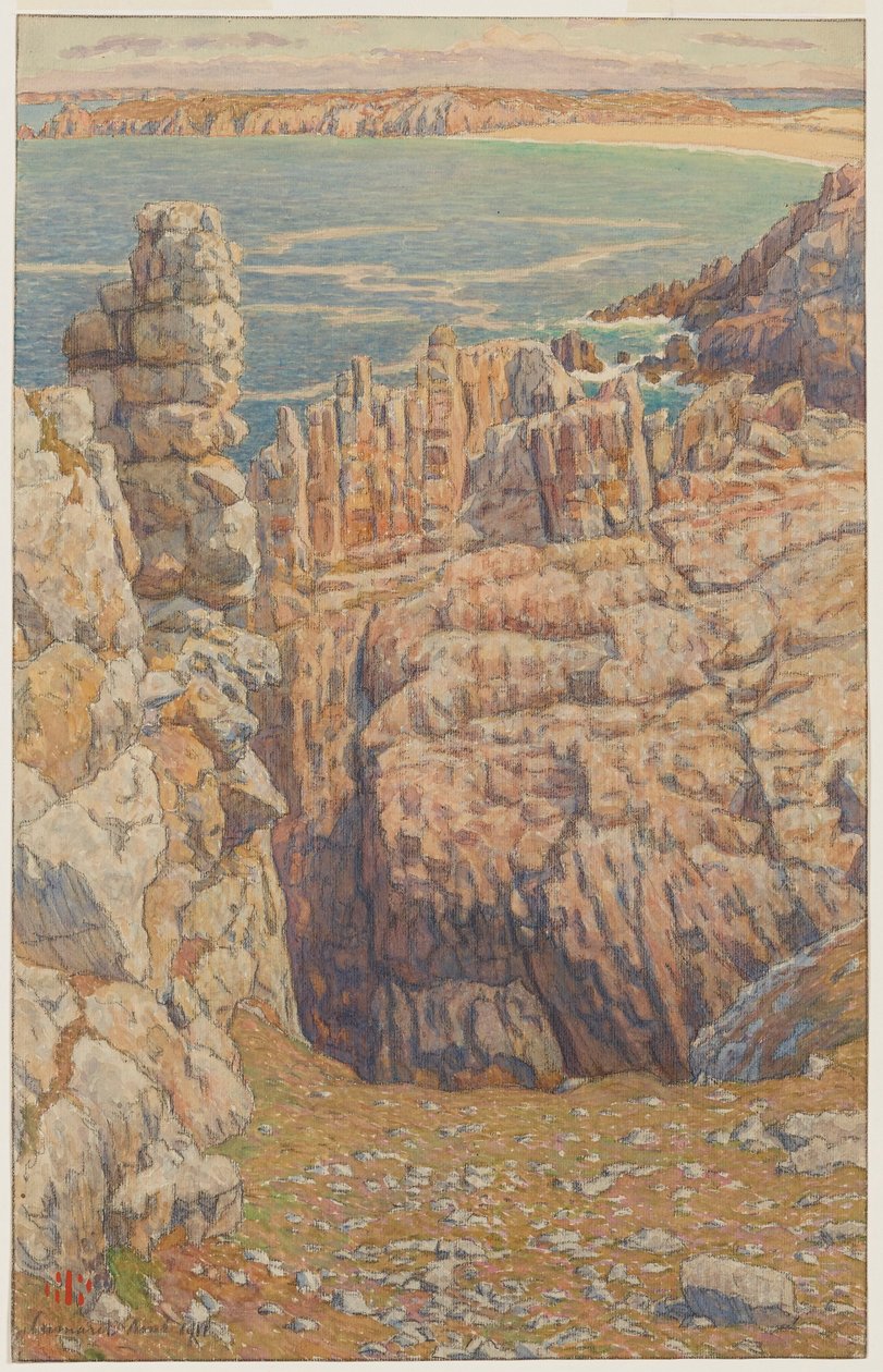 Kliffen van Camaret door Henri Rivière
