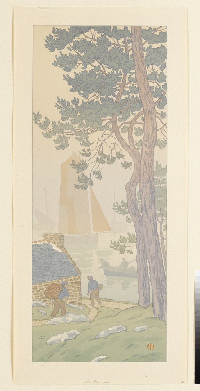De nevel (blad 4 uit: De betovering van de uren) door Henri Rivière