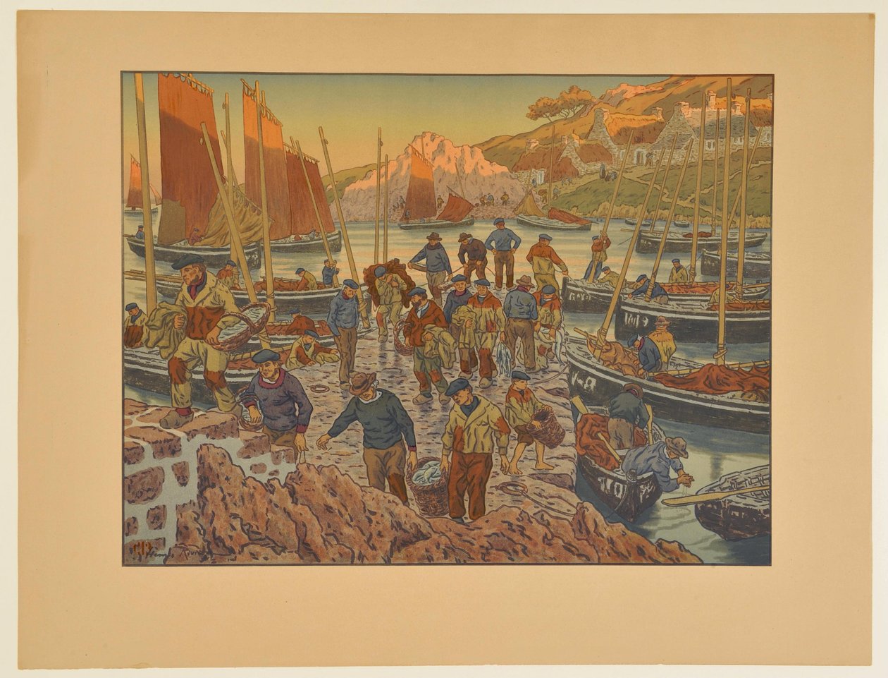 [De haven] door Henri Rivière