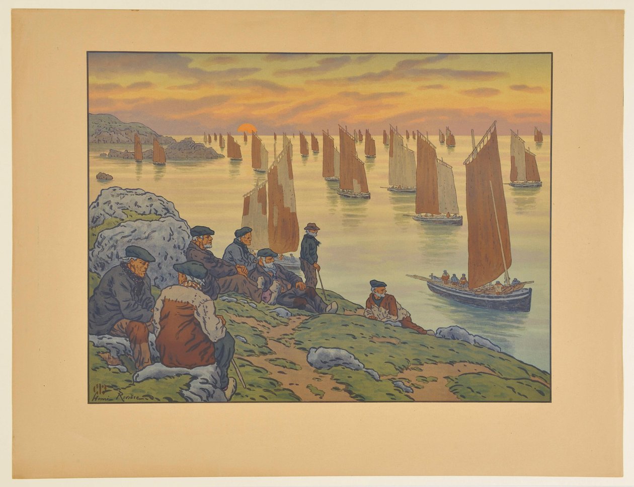 [De Ouden] door Henri Rivière