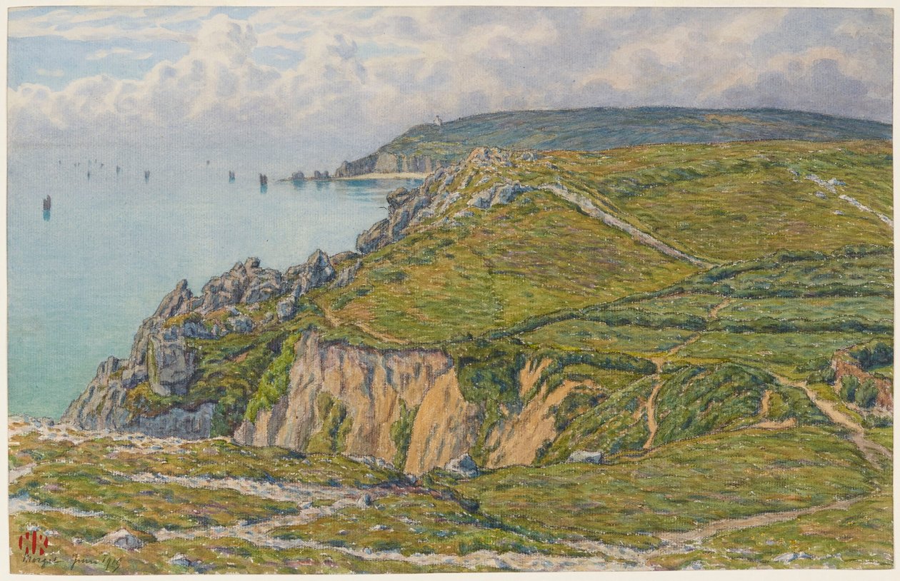 Stormachtige ochtend in Port-Mahon, Morgat door Henri Rivière