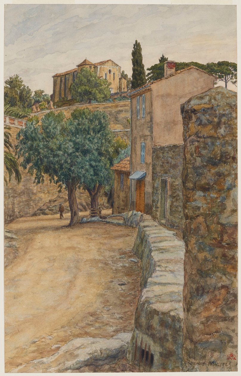 Straße in Bormes door Henri Rivière