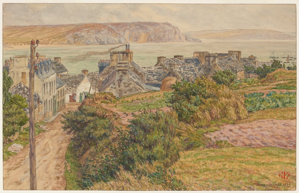 Het dorp en de baai van Morgat door Henri Rivière