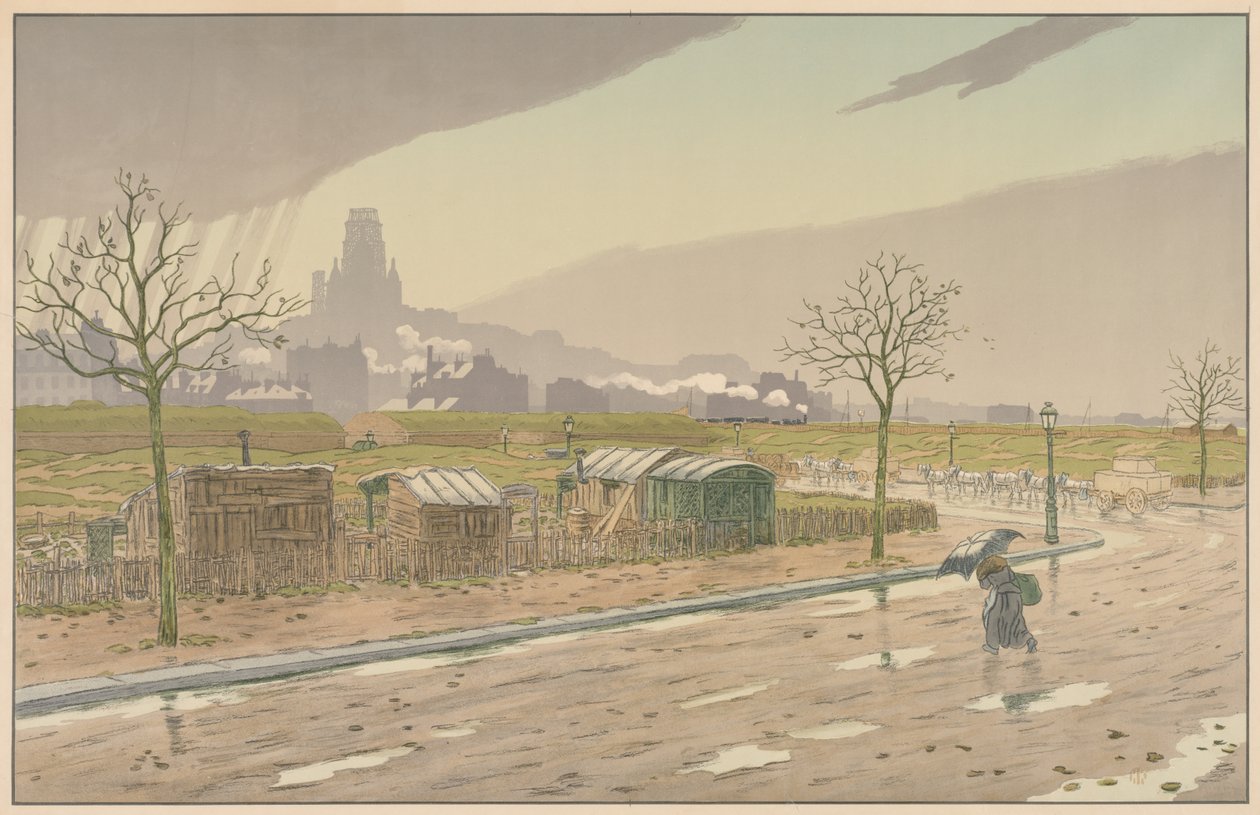 Parijse landschappen: De vestingwerken door Henri Rivière