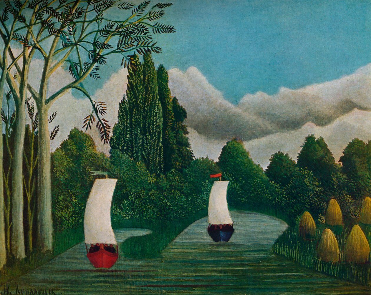 Oevers van de Oise, 1905 door Henri Rousseau