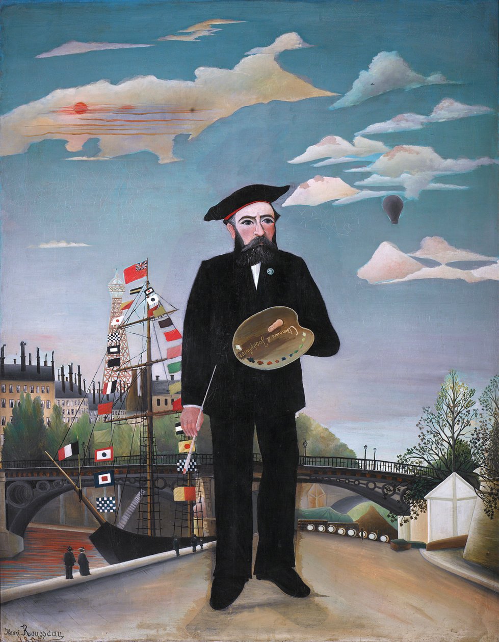 Mijzelf: Portret - Landschap door Henri Rousseau
