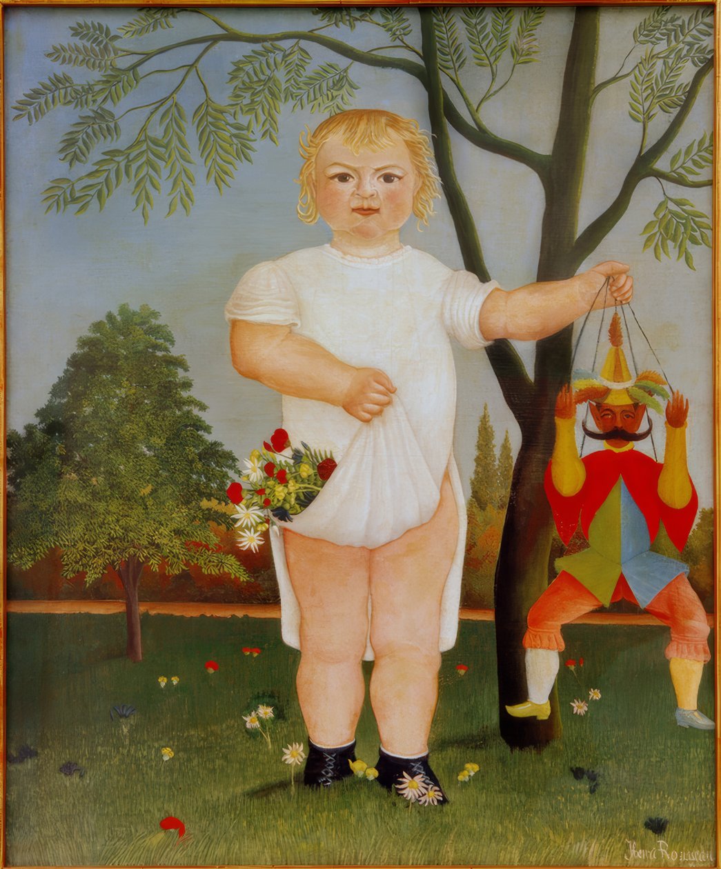 Om de Baby te Vieren door Henri Rousseau