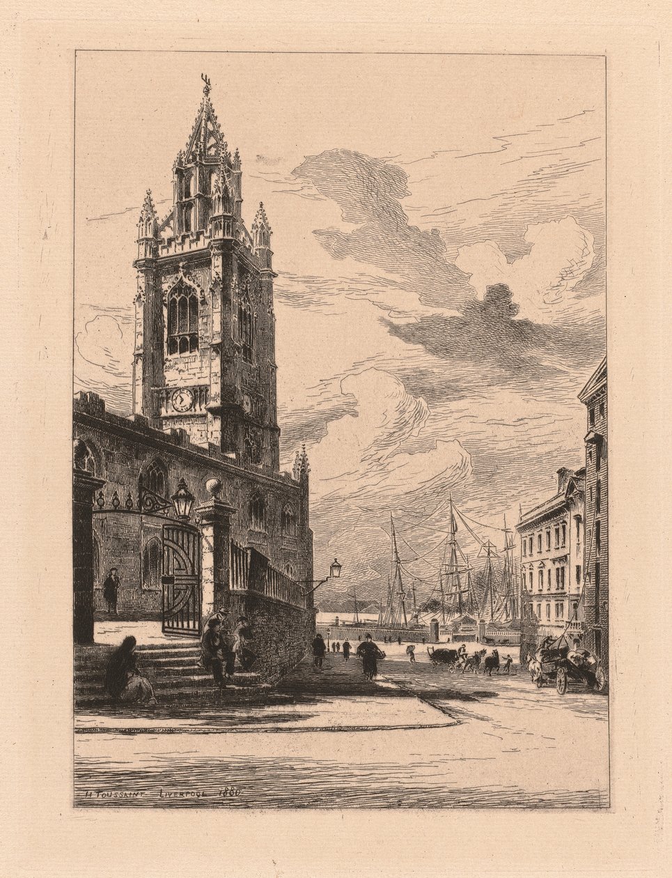 St. Nicholas Kerk, Liverpool door Henri Toussaint