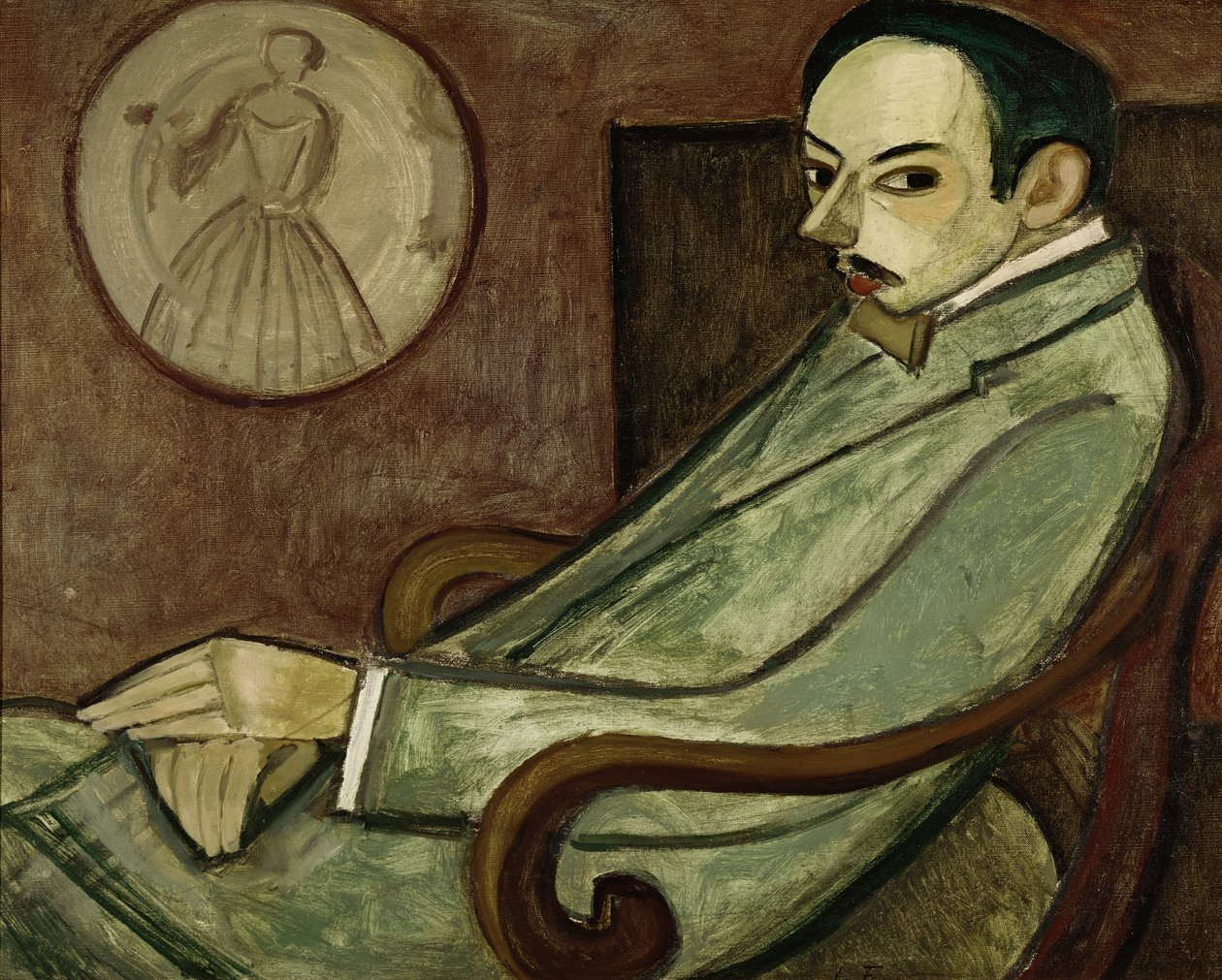 Portret van Pierre-Jean Jouve (1887-1976) 1909 door Henri Victor Gabriel Le Fauconnier