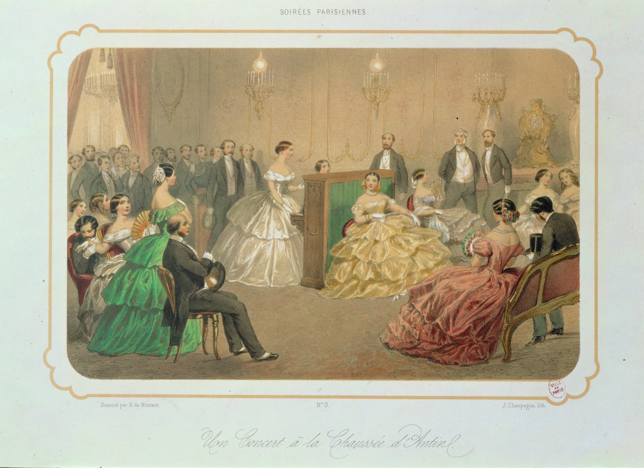 Uit de serie Soirees Parisiennes : Een concert in de Chaussee d