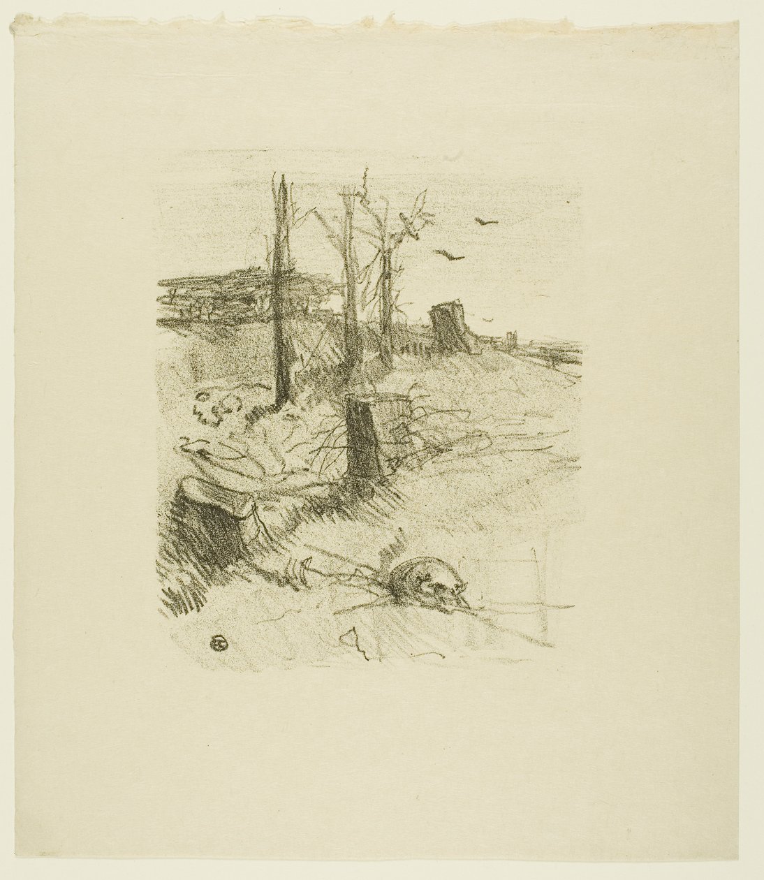 Een begraafplaats in Galicië, uit Au Pied du Sinaï door Henri de Toulouse-Lautrec