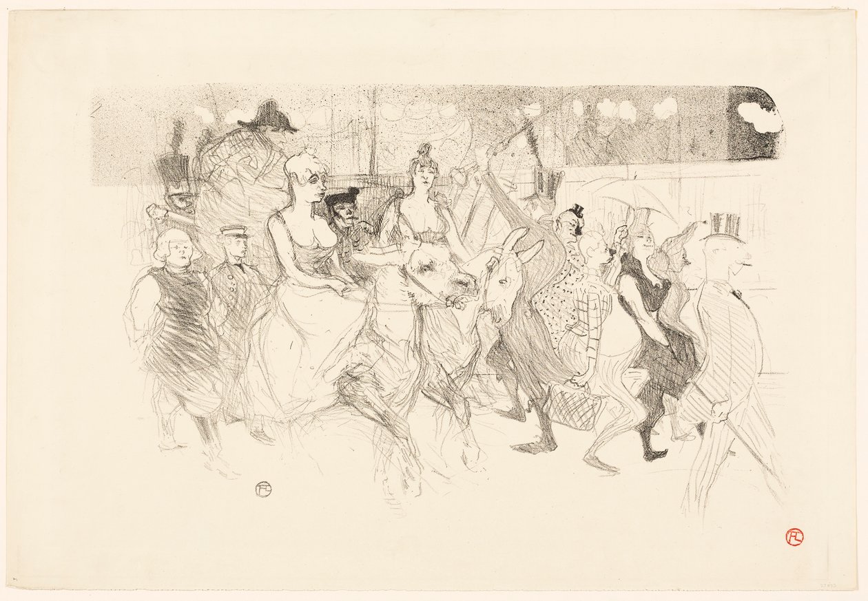 Een Gala-avond in de Moulin Rouge door Henri de Toulouse-Lautrec