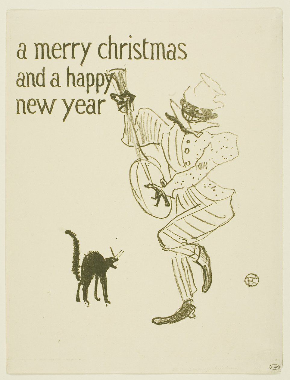 Een Vrolijk Kerstfeest door Henri de Toulouse-Lautrec