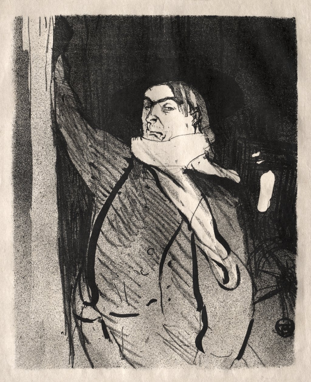 Aristide Bruant door Henri de Toulouse-Lautrec