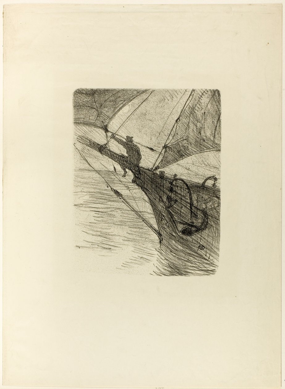 Op zee bij nacht, uit Mélodies de Désiré Dihau door Henri de Toulouse-Lautrec