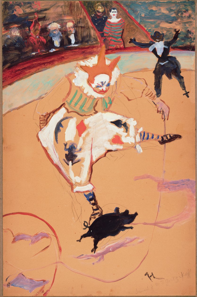 In het Circus Fernando: Medrano met een Biggetje door Henri de Toulouse-Lautrec