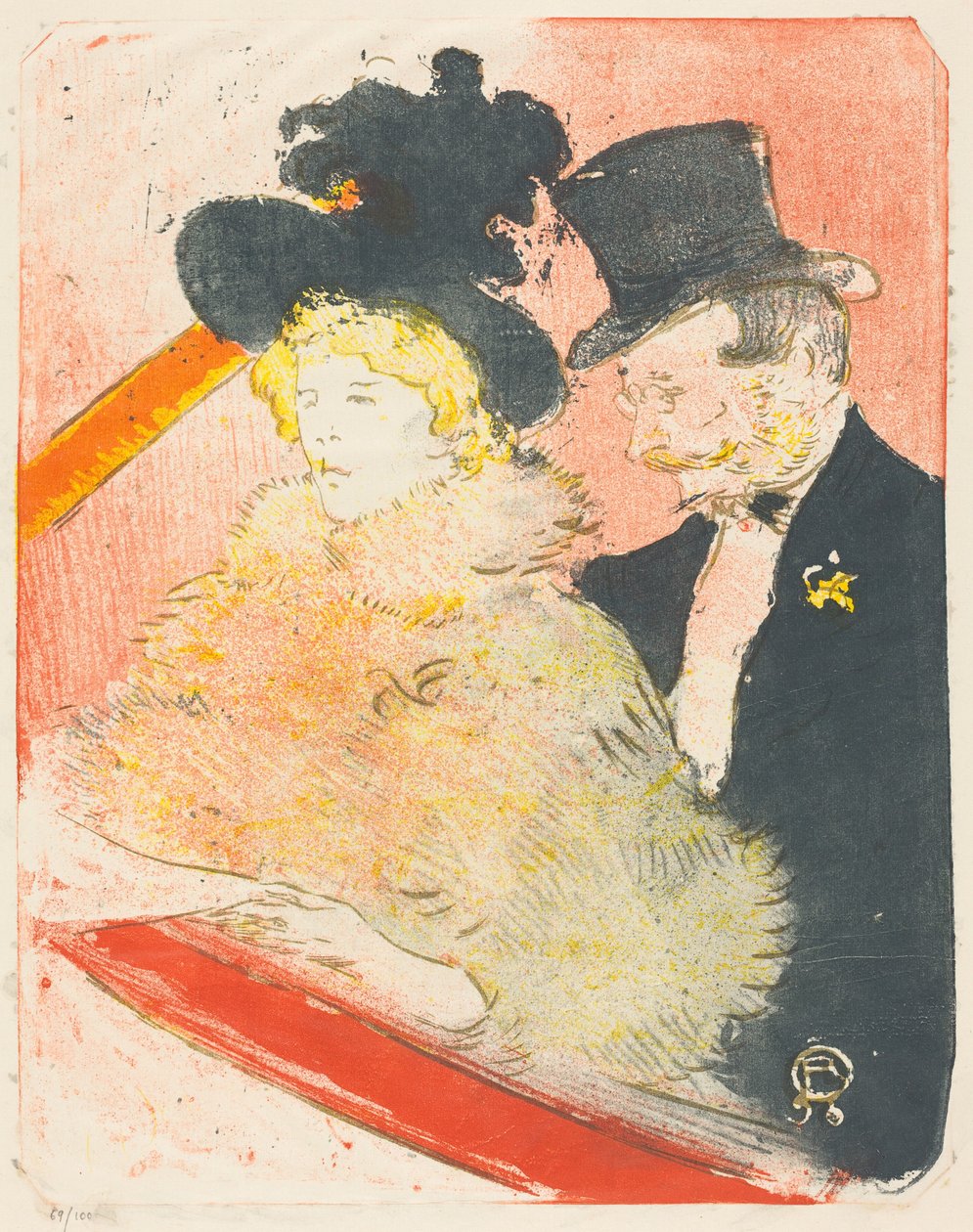 Tijdens het concert (Au concert) door Henri de Toulouse-Lautrec