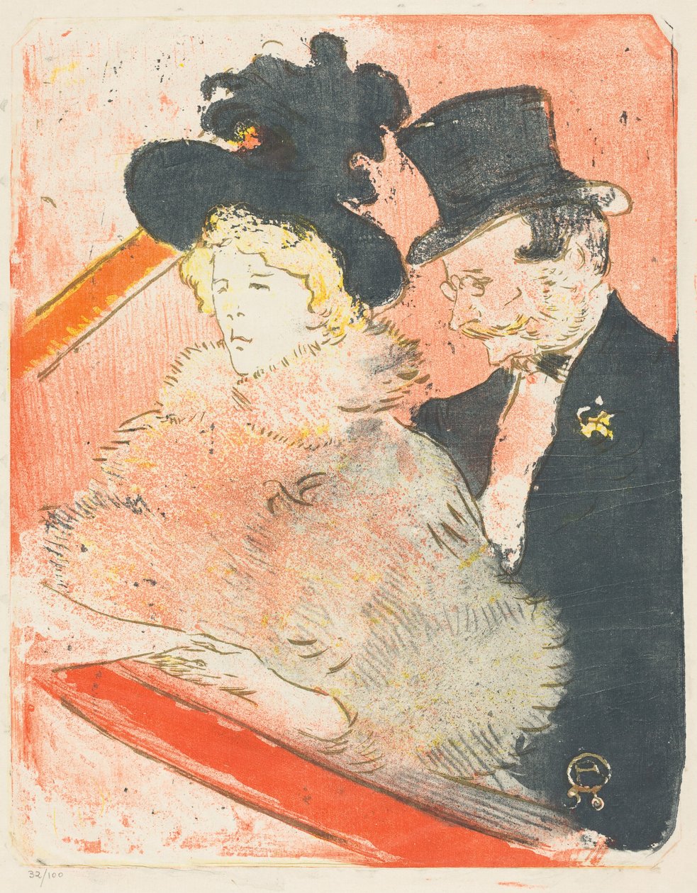 Op het concert door Henri de Toulouse-Lautrec