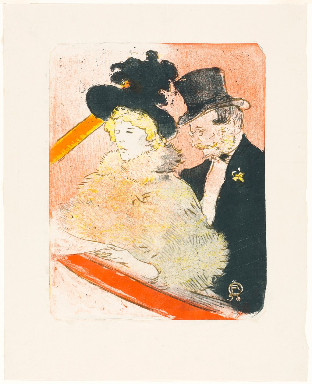 Op het Concert door Henri de Toulouse-Lautrec