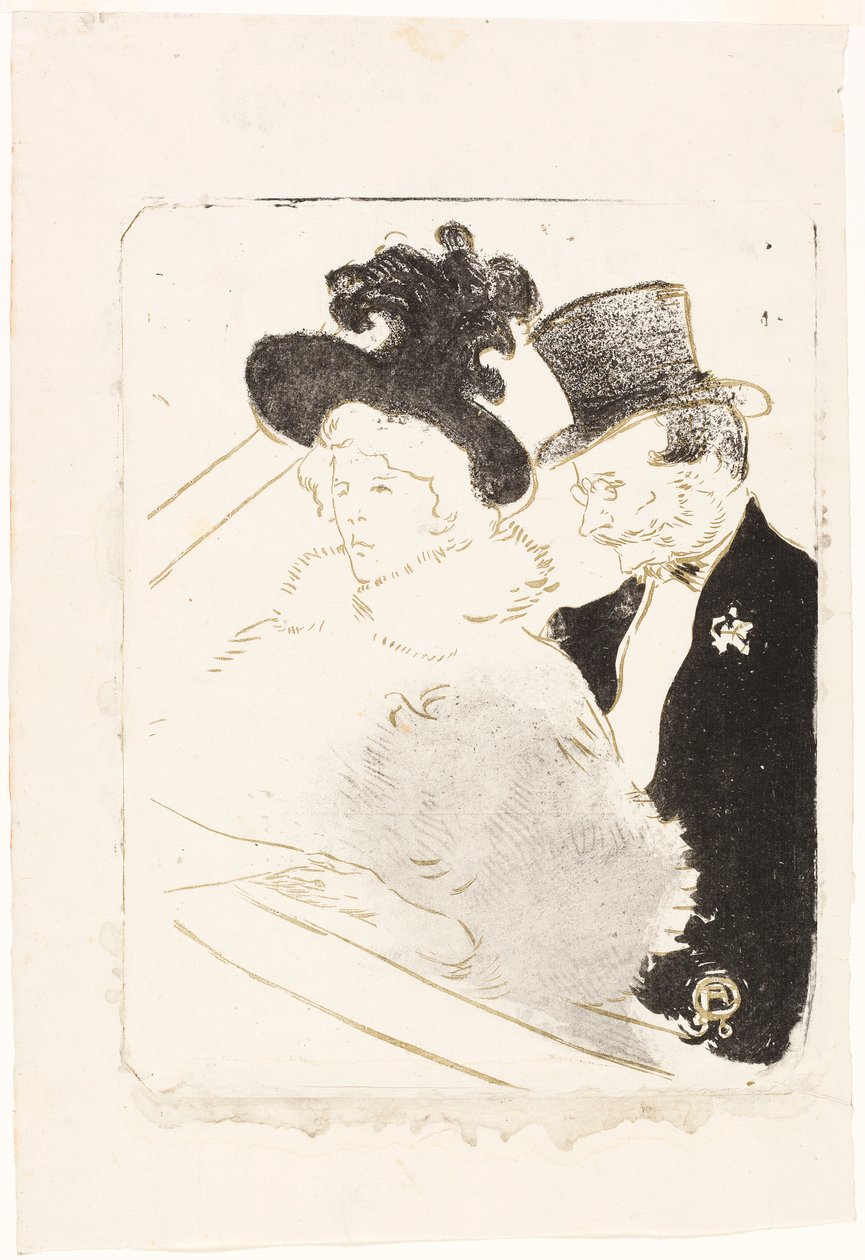 Bij het concert door Henri de Toulouse-Lautrec